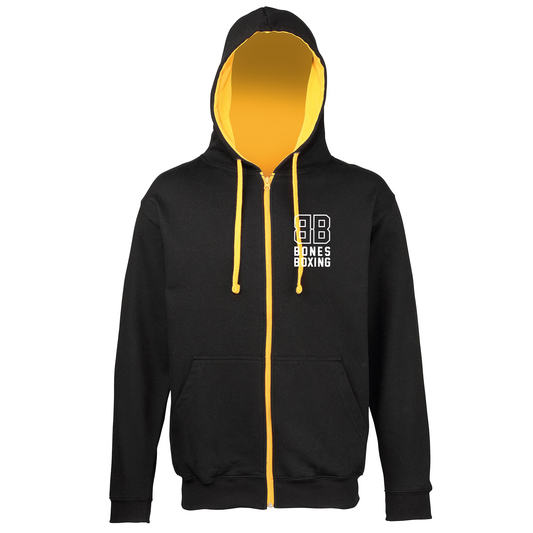 Bones Boxing - Adult Full Zip 2 Tone Varsity Hoodie