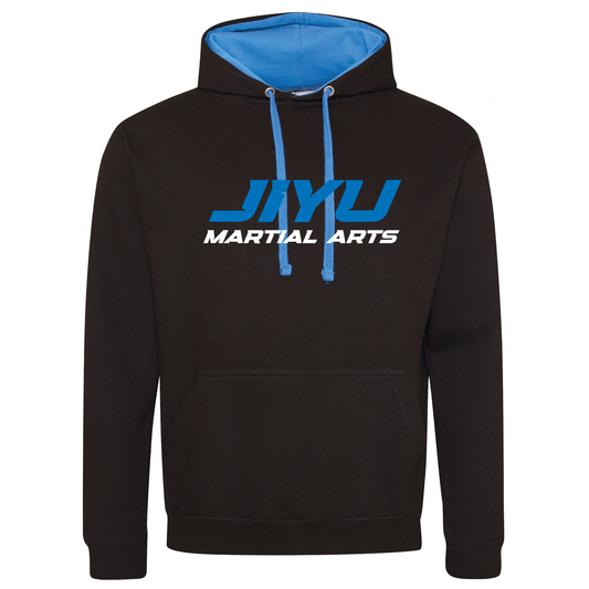 Jiyu Martial Arts - Black & Sapphire Blue Adults Pullover Hoodie