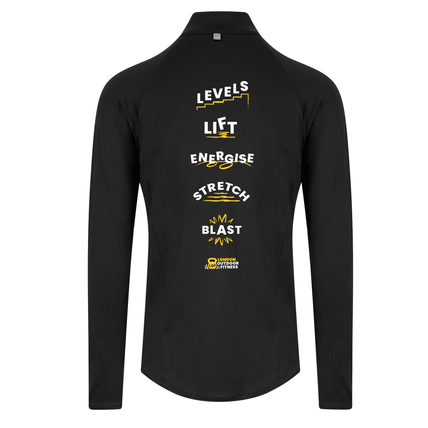 London Outdoor Fitness - 1/4 Zip Active Top 'Squiggle' (Unisex)