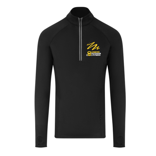 London Outdoor Fitness - 1/4 Zip Active Top 'Squiggle' (Unisex)