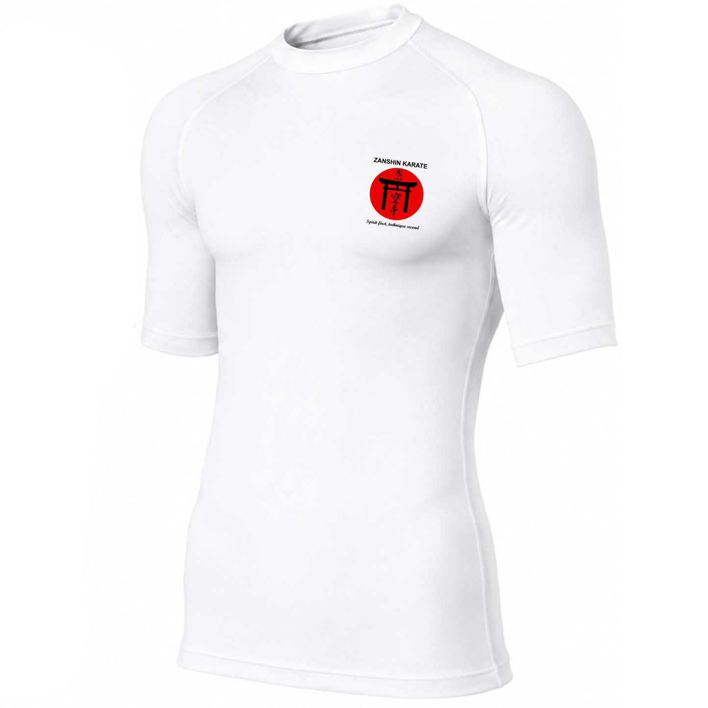 Zanshin Karate - Short Sleeved Rashguard - White (All Sizes)