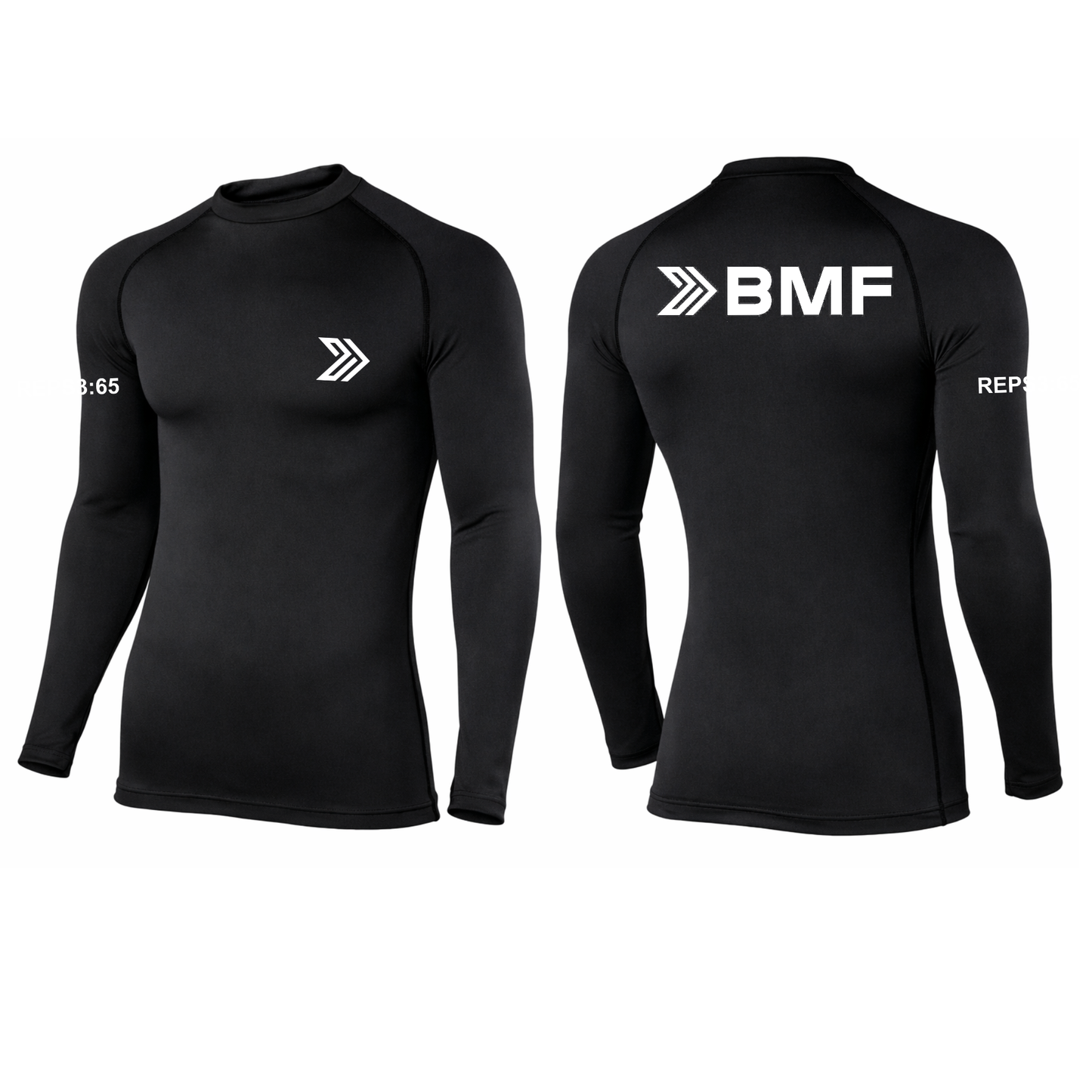 Be Military Fit - Black Compression Top (All Designs)