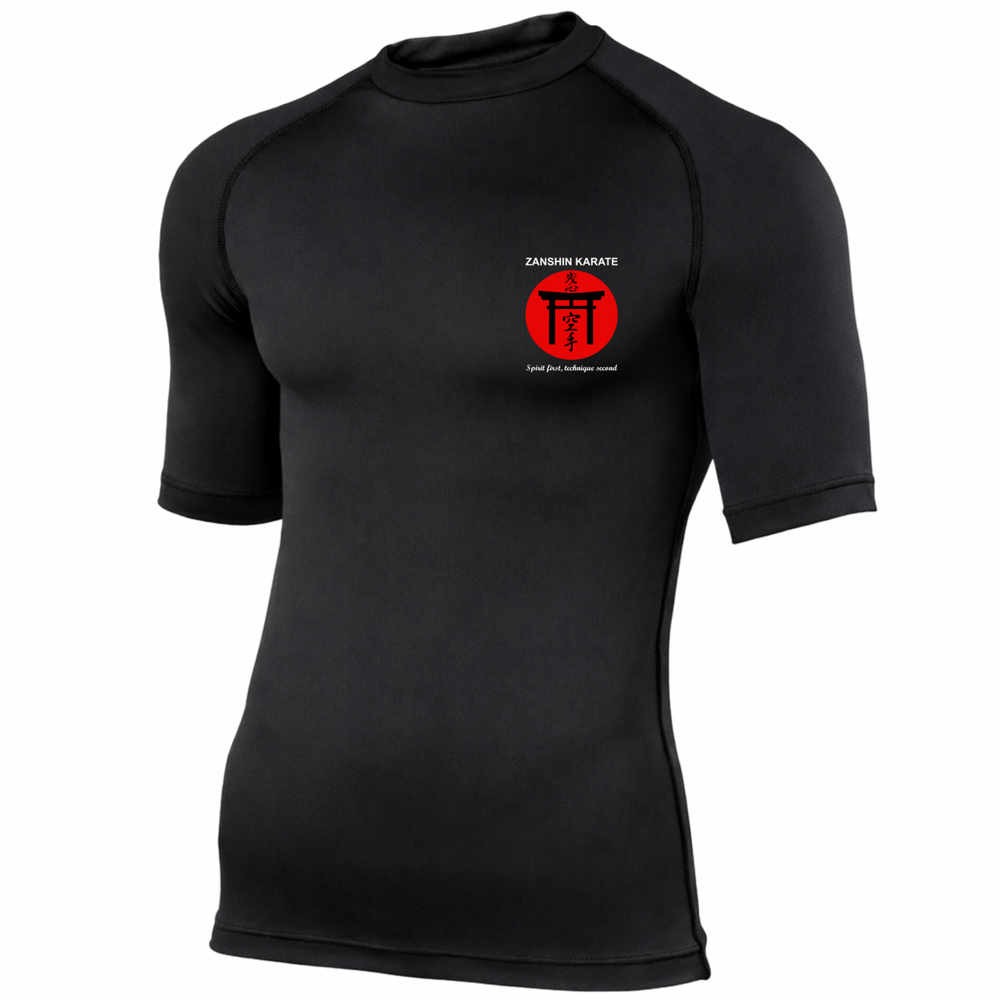 Zanshin Karate - Short Sleeved Rashguard - Black (All Sizes)