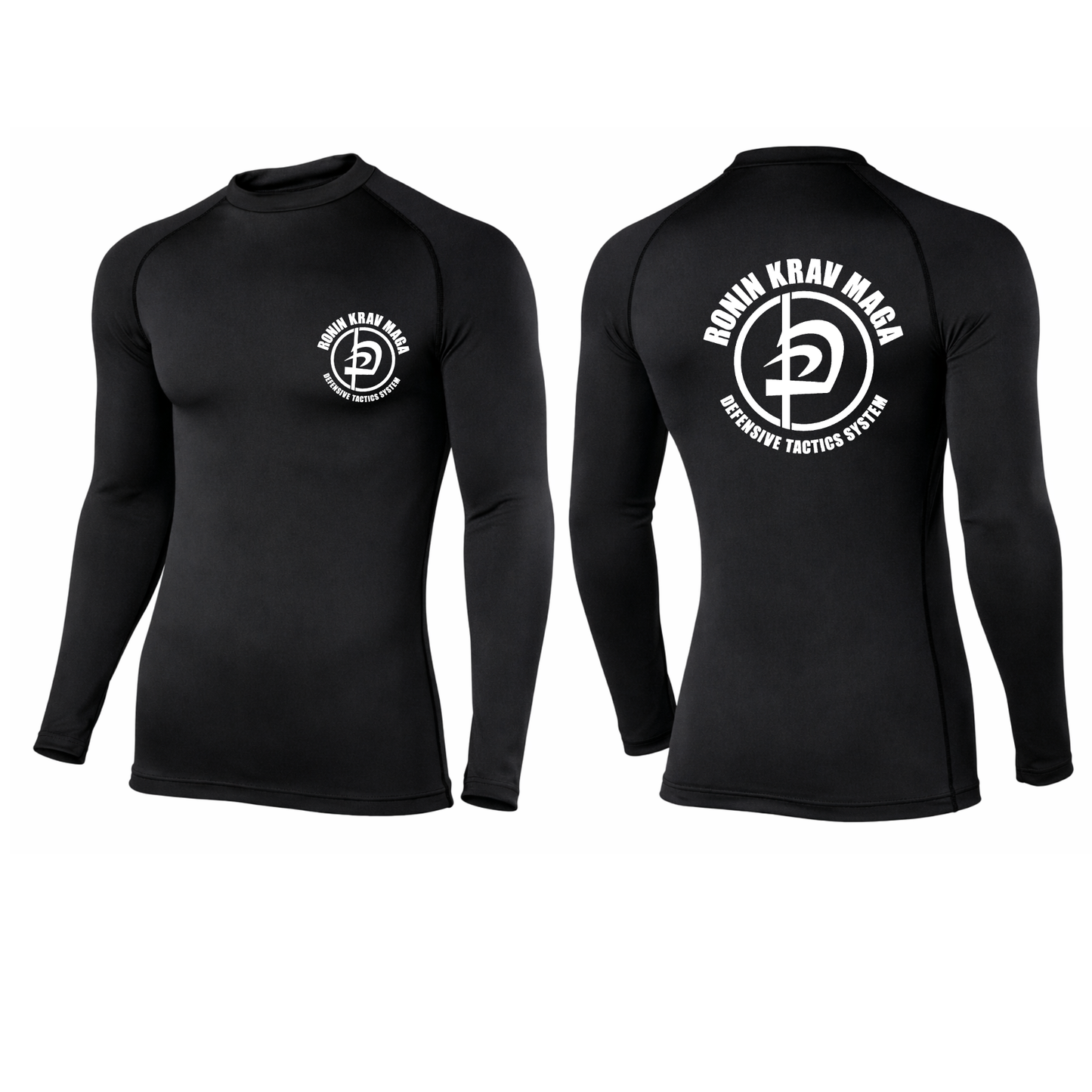 Ronin Krav Maga - Long Sleeved Rashguard - White Logo