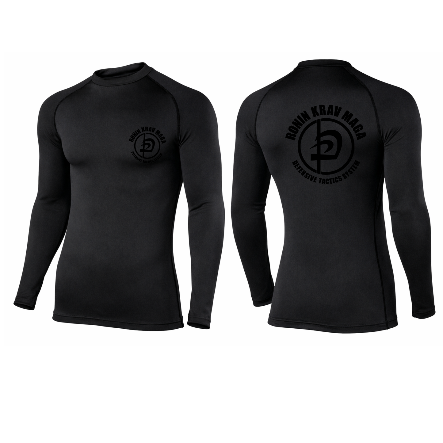 Ronin Krav Maga - Long Sleeved Rashguard - Black Logo