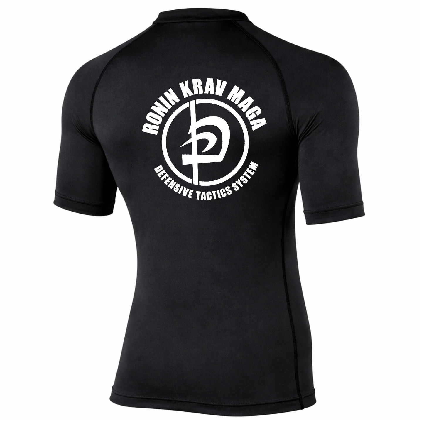 Ronin Krav Maga - Short Sleeved Rashguard - White Logo