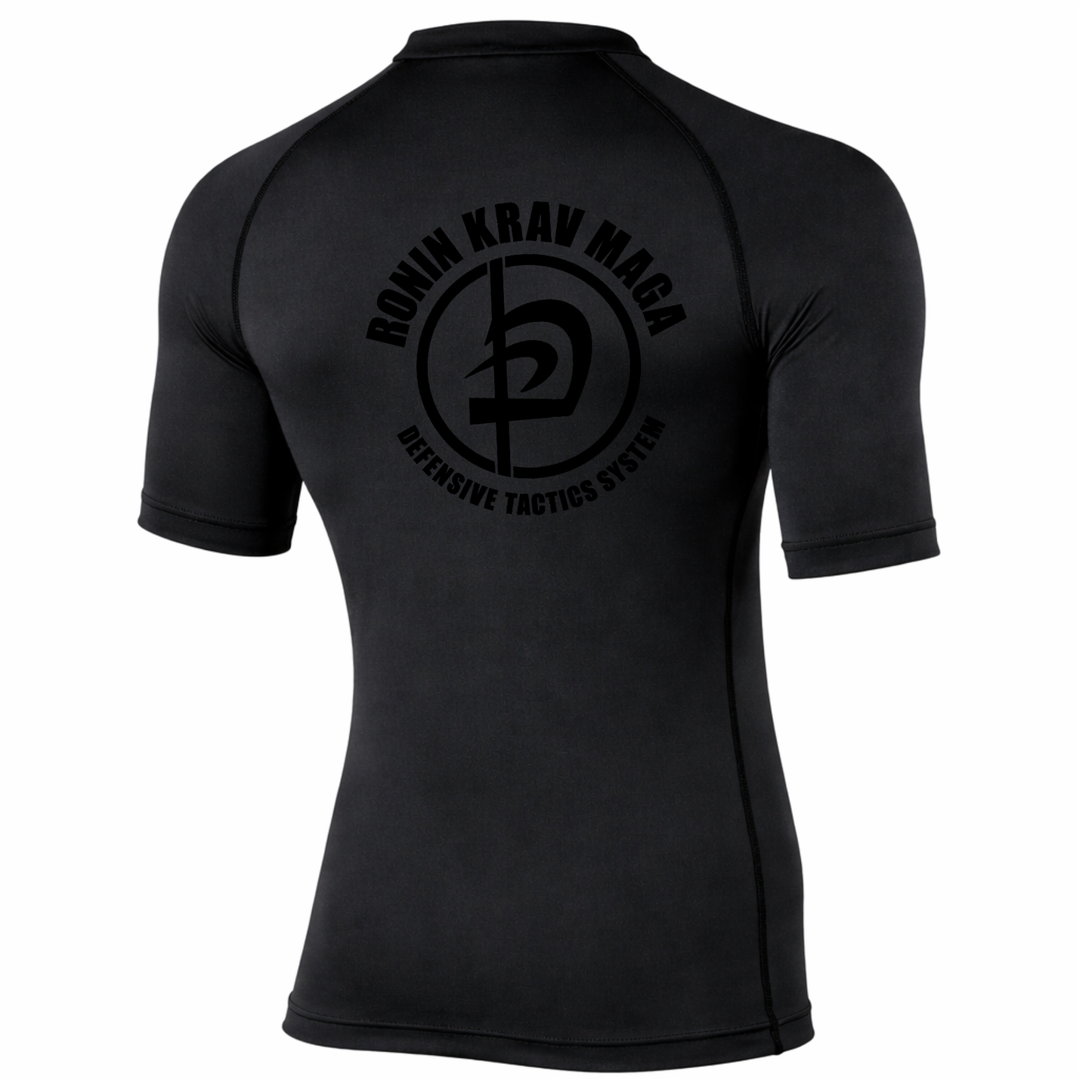 Ronin Krav Maga - Short Sleeved Rashguard - Black Logo