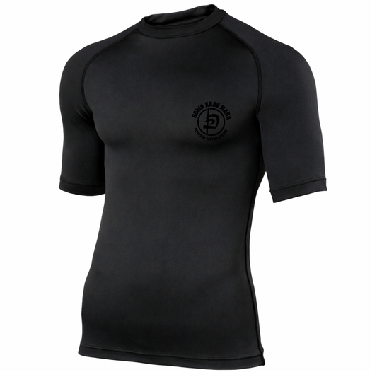 Ronin Krav Maga - Short Sleeved Rashguard - Black Logo