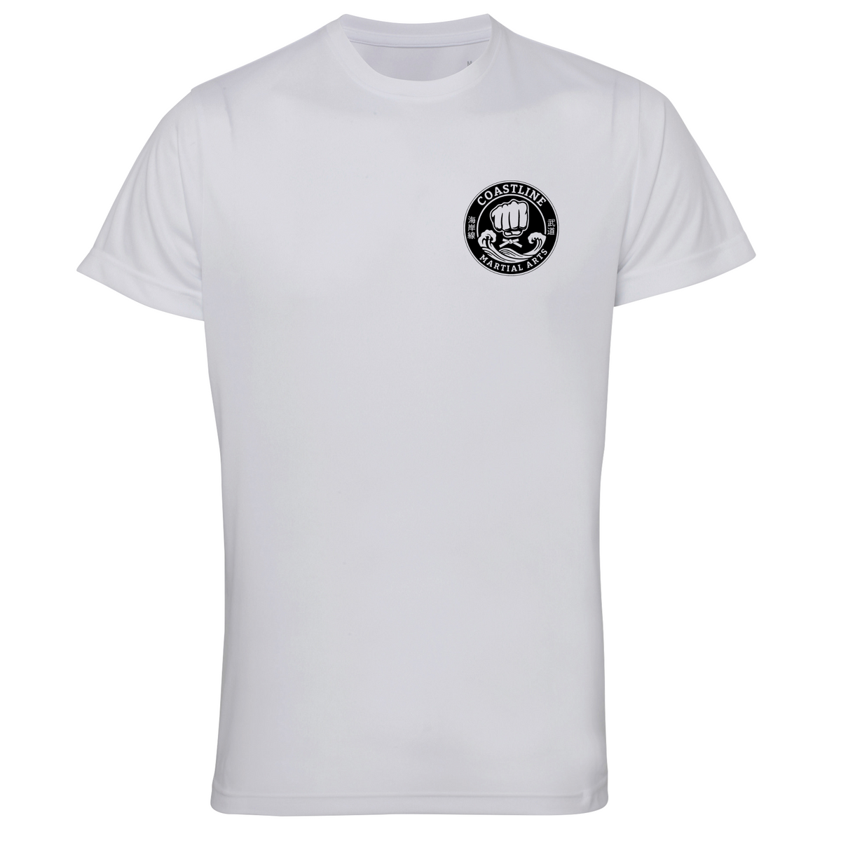 Coastline MA - Karate White Poly Tech T Shirt (Mono - All Sizes)