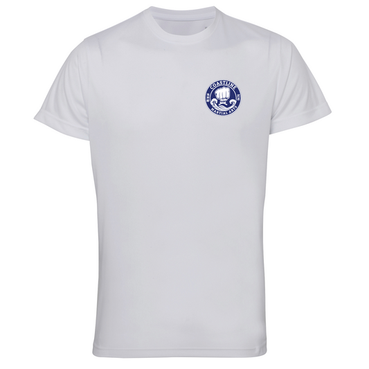 Coastline MA - Karate White Poly Tech T Shirt (Colour - All Sizes)