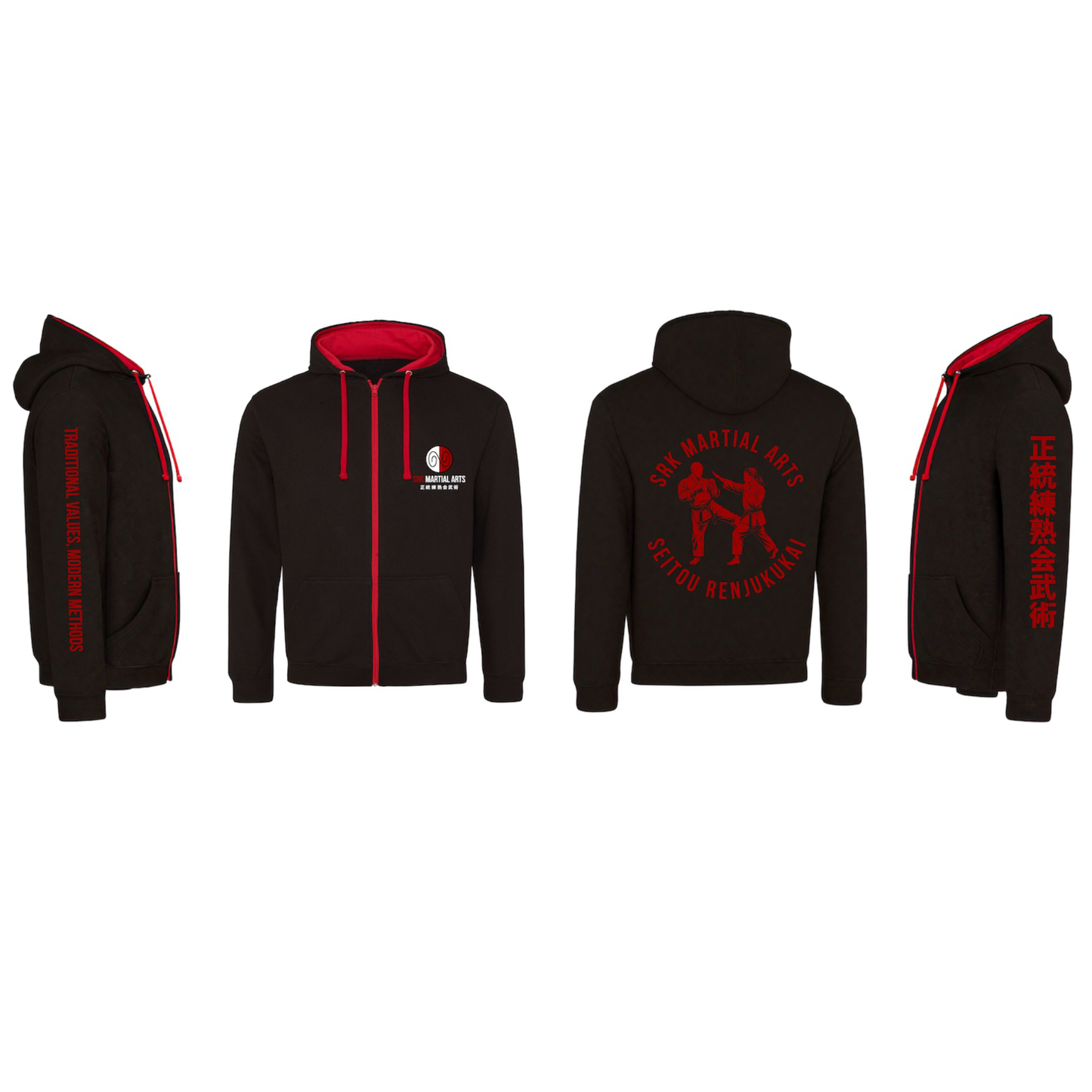 SRK Martial Arts - Junior 2 Tone Hoodie (All Colours)