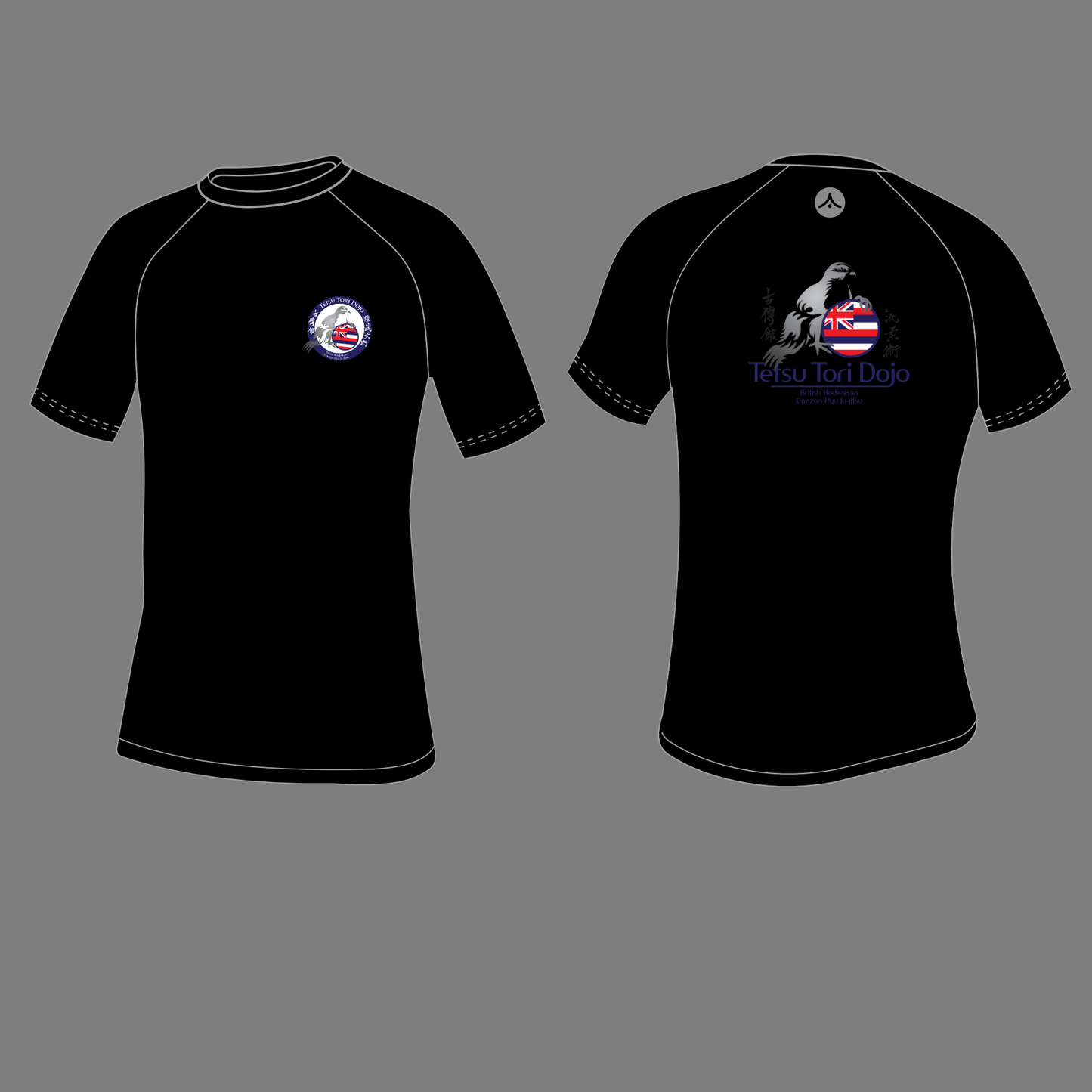 Tetsu Tori Ju-Jitsu - Black Short Sleeved Compression Top (All Sizes & Designs)