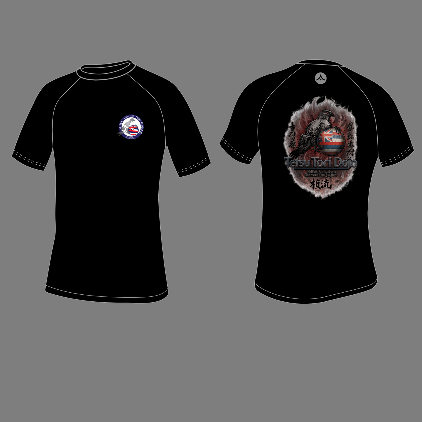 Tetsu Tori Ju-Jitsu - Black Short Sleeved Compression Top (All Sizes & Designs)