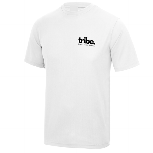 Tribe Fitness Hamilton - Unisex Junior Sports Poly Tech Tee - White