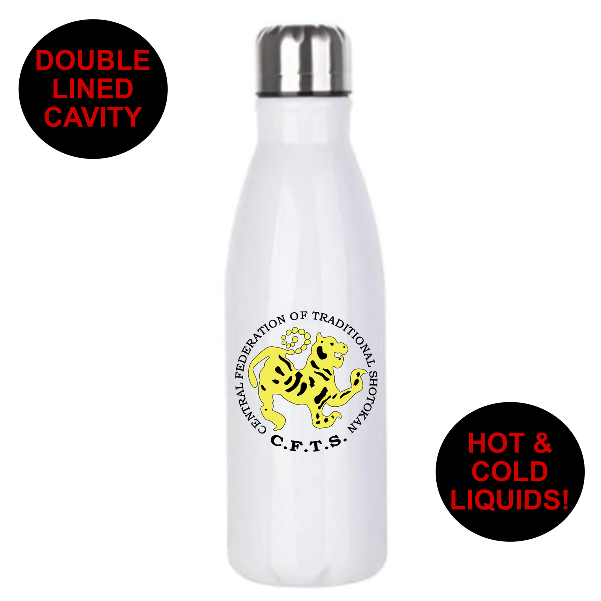 CFTS Karate - Premium Stainless Steel 650ml Water Bottle