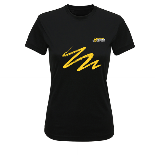 London Outdoor Fitness - Sports Poly Tech Tee 'Squiggle' (Female Cut)