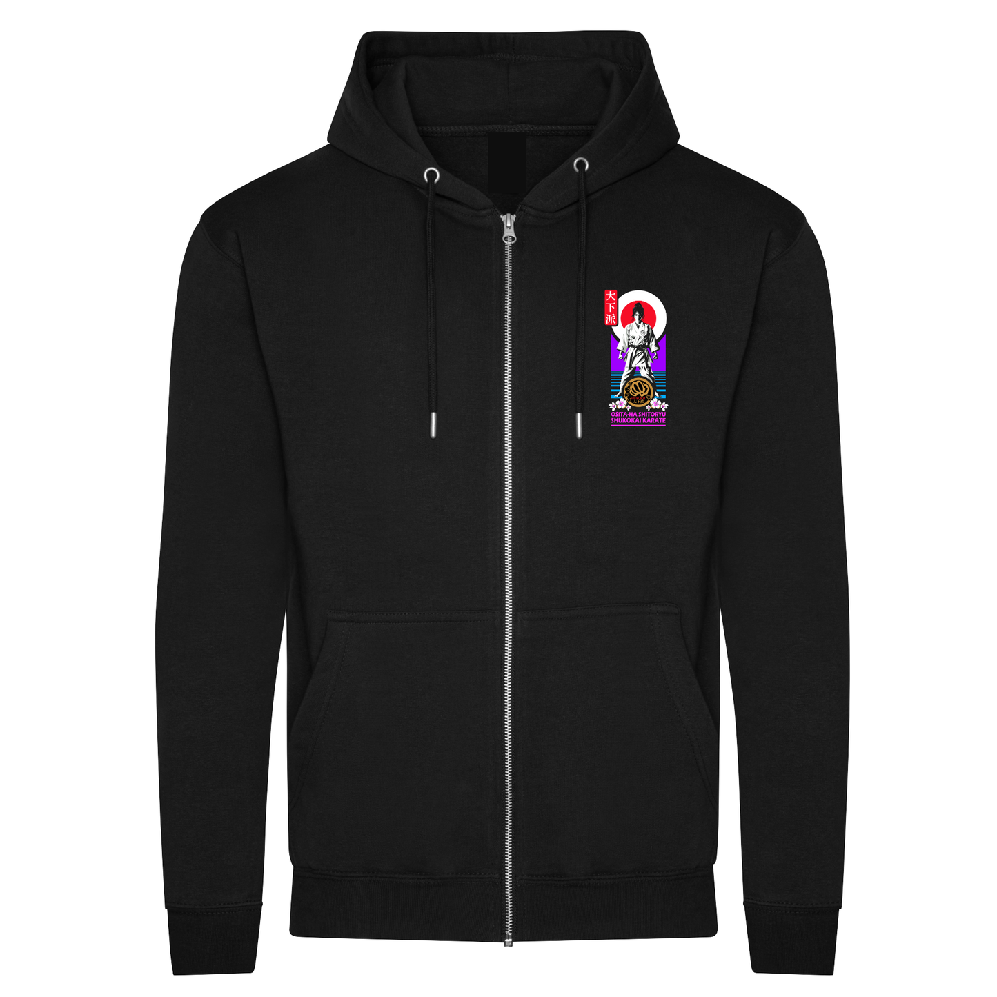 Osita-ha Karate - Adult Full Zip Hoodie: Neon Design (All Colours)