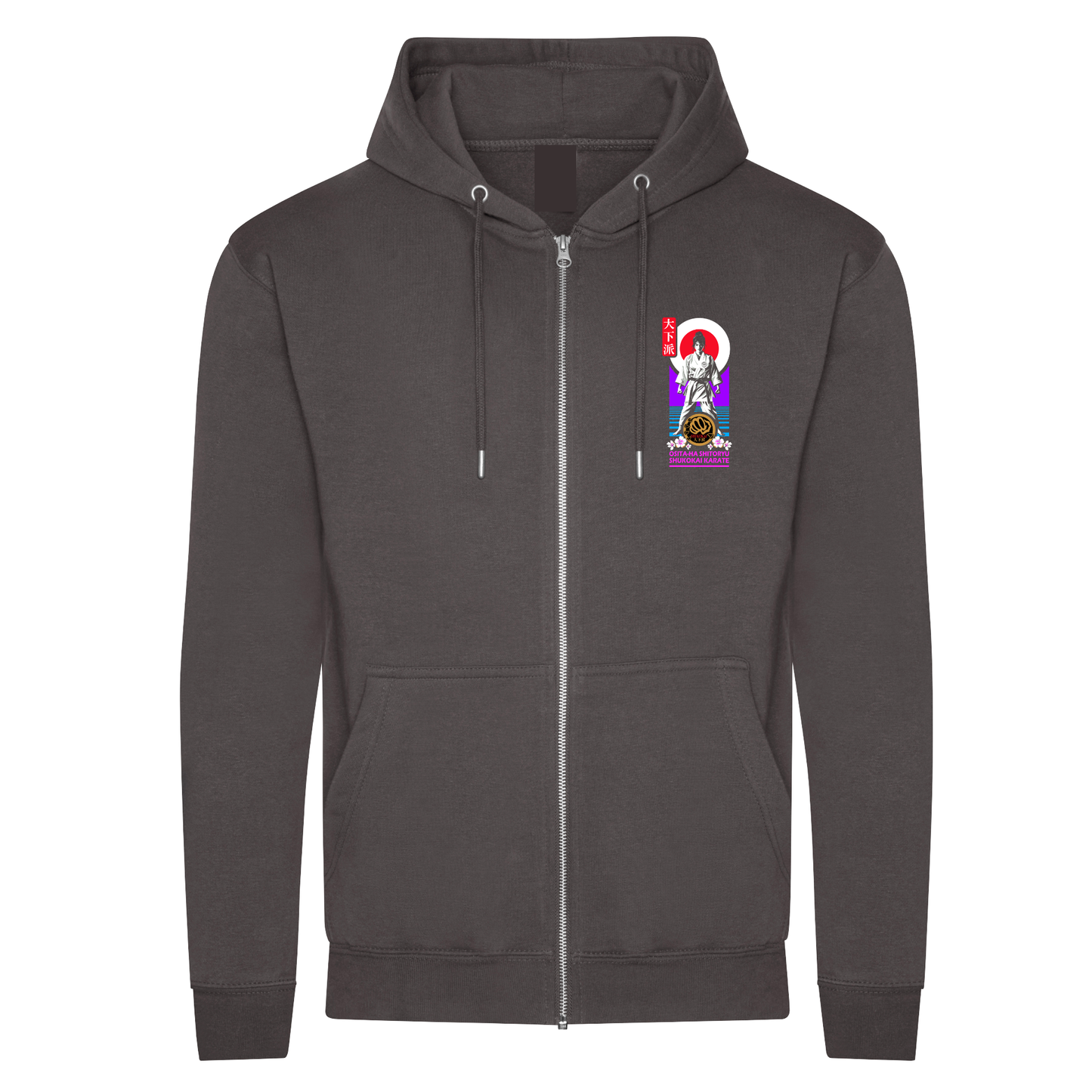 Osita-ha Karate - Adult Full Zip Hoodie: Neon Design (All Colours)